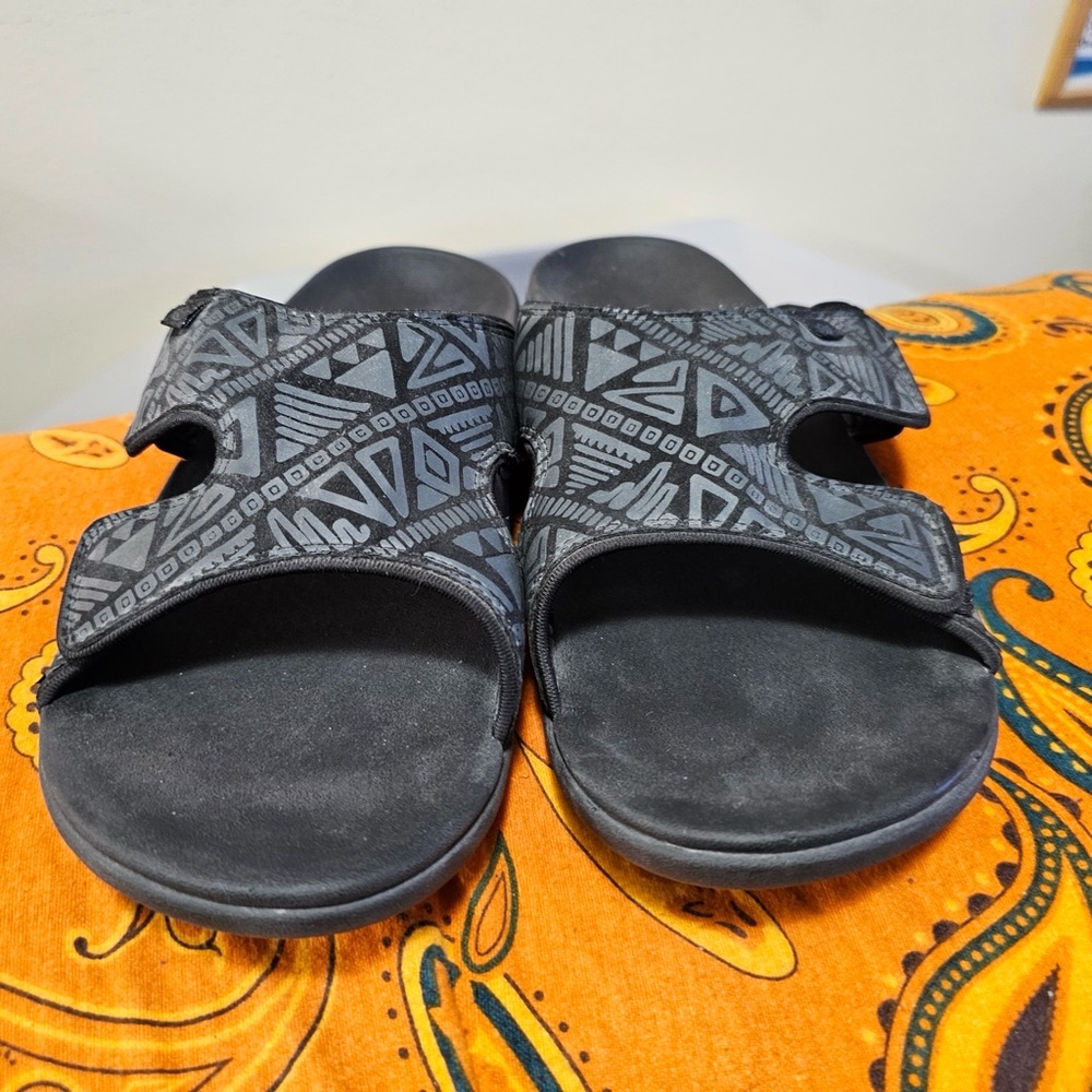 Spenco adjustable slides, hook & loop, arch support, size 14 M